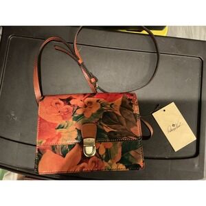 NWT Patricia Nash Locri Crossbody Bag Multi Print Floral Leather P894210X New